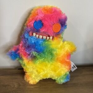 Fuggler Rainbow Plush Funny Ugly Monster 9" ZURU Spin Master Teeth Toy New